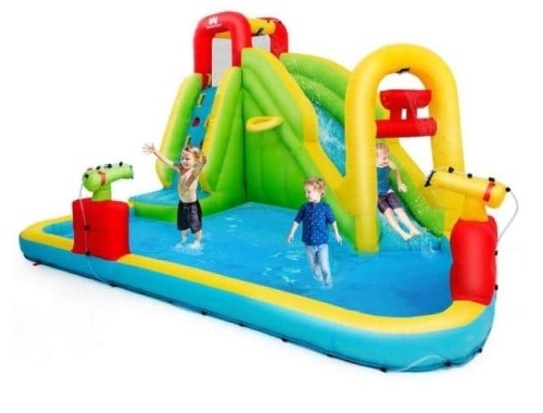 Multi-Color Inflatable Water Slide Kids Bounce House without Blower, Appears New, Retail $267.88 - Lot 182