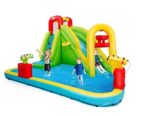 Multi-Color Inflatable Water Slide Kids Bounce House without Blower, Appears New, Retail $267.88 - Lot 204