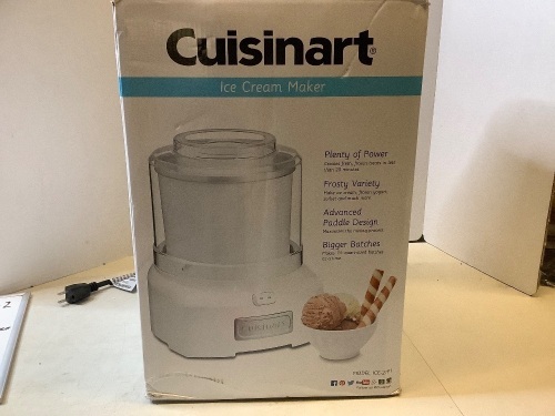 Cuisinart Ice Cream Maker, Untested, Appears New - Lot 278