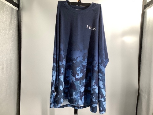 HUK Refraction Fish Fade Shirt, Large, Appears New - Lot 550