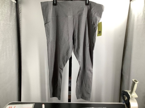 Lot of (2) Charcoal Gray Women's Leggings with Pocket, 2X, Appears New - Lot 558