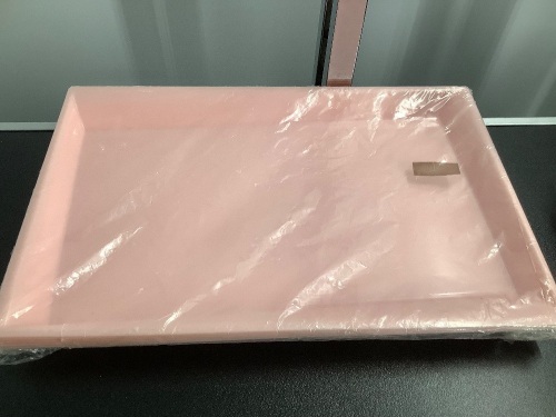 Lot of (5) Platter Trays, Pink, Appears New - Lot 586