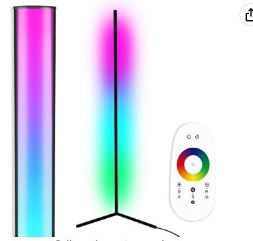 Dimmable LED Modern Floor Lamp with Remote, Appears New - Lot 598