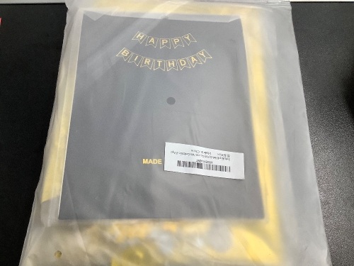 Lot of (2) Happy Birthday Party Pack, Gold and Black, Appears New - Lot 600