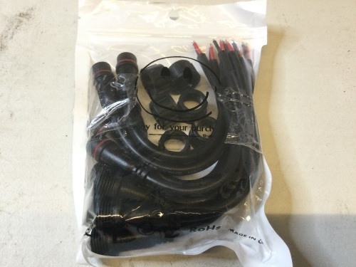 Lot of (2) Waterproof Connector 2 Wire,16AWG 2Pin Male Female Plug LED Connector with IP65,20CM Extension Cable for Car,LED Strip Lights, Appears New - Lot 236