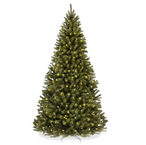 Pre-Lit Artificial Spruce Christmas Tree w/ Foldable Metal Base, Appears New - Lot 504