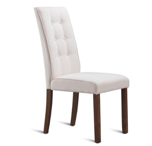 Set Of 2 Dining Side Chairs Upholstered Fabric Button Tufted Wooden Legs Kitchen-Walnut, Appears New, Retail $137.97 - Lot 520