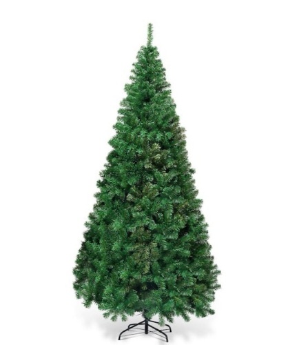 7 ft. Green PVC Hinged Xmas Pine Artificial Christmas Tree, Appears New, Box Damaged - Lot 461