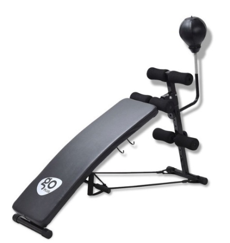 Adjustable Incline Curved Workout Fitness Sit Up Bench, Missing Hardware, Ecommerce Return - Lot 367