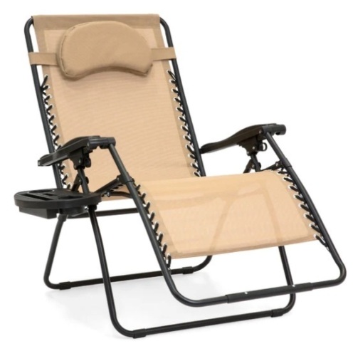 Oversized Reclining Zero Gravity Chair Lounger w/ Cup Holder, Pillow, Appears New - Lot 401