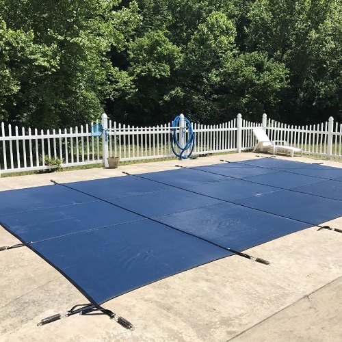 WaterWarden Inground Pool Safety Cover, Fits 25’ x 50’, Blue Mesh, Easy Installation, Triple Stitched for Max Strength, Includes All Needed Hardware, SCMB2550 - NEW, $949 Retail Value - Lot 25