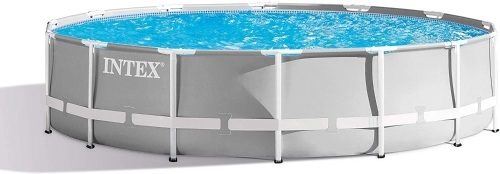 Intex 14ft X 42in Prism Frame Pool Set with Filter Pump, Ladder, Ground Cloth & Pool Cover - Appears New - Lot 28