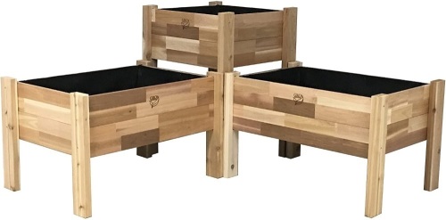 Gro Products 18-EGB-Combo Elevated Garden Bed, 60 x 60 x 24, Cedar - Appears New, $659 Retail Value - Lot 36