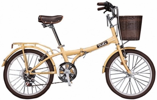 Dioko 20" Cruiser Folding Bike with Basket, Pistache-Ivory - Appears New  - Lot 55