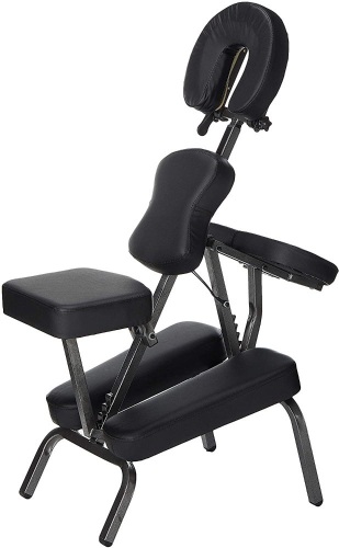 Ataraxia Deluxe Portable Folding Massage Chair with Carry Case & Strap, Charcoal Black - Appears New - Lot 56