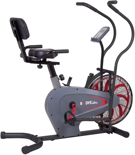 Body Rider BRF980, Upright Air Resistance Fan Bike with Curve-Crank Technology and Back Support - Appears New - Lot 60
