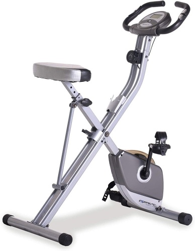 Exerpeutic Folding Magnetic Upright Exercise Bike with Pulse - NEW - Lot 72