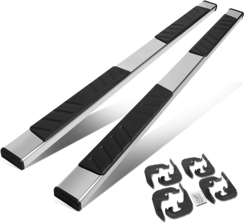 DNA MOTORING STEPB-ZTL-8167-SS Chrome SS 5 Inches Crew Cab Step Nerf Bar Running Board - Lot 74