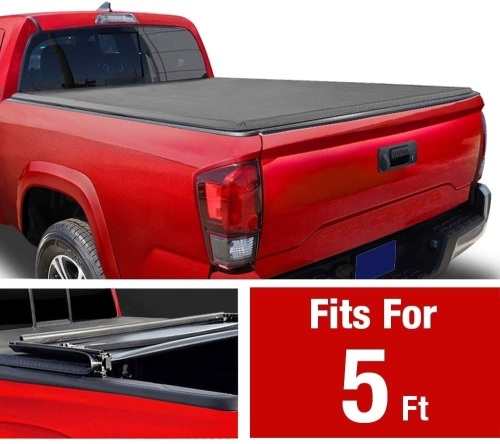 MaxMate Soft Tri-Fold Truck Bed Tonneau Cover, Compatible with 2016-2018 Toyota Tacoma Fleetside 5' Bed - Appears New - Lot 89
