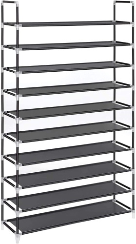 SONGMICS 10 Tiers Shoe Rack 50 Pairs Non-woven Fabric Shoe Tower Organizer. Appears New - Lot 142