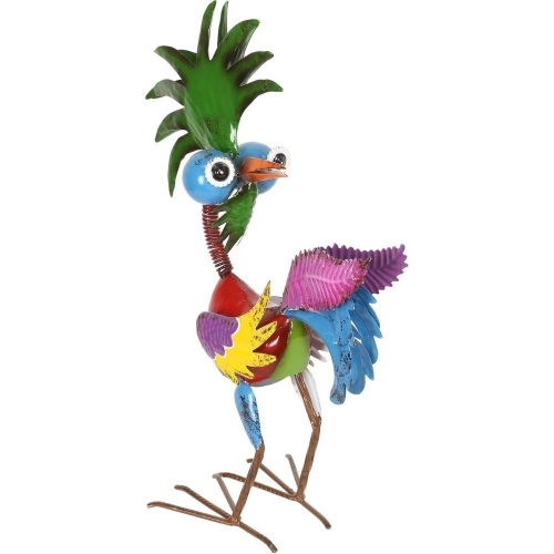 Alpine 19" Wild Tropical Metal Rooster Decor. Appears New - Lot 202