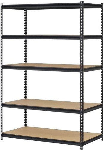 EDSAL Black Steel Storage Rack, 72" H x 48" W x 18" D - Lot 231