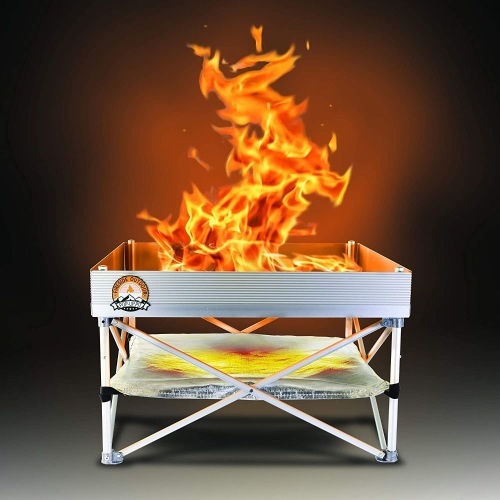 Fireside Outdoor Portable Pop-Up Fire Pit w/ Heat Shield. NEW - Lot 232