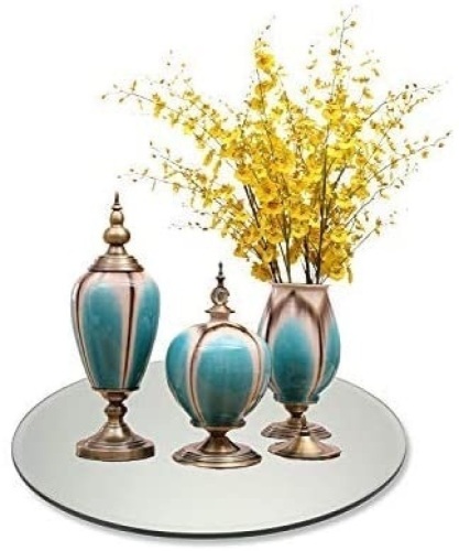 Lot of (2) New 2-Packs of Round Mirror Centerpieces, 14 inch - Lot 246
