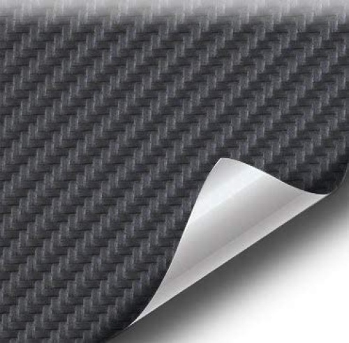 VViViD Black Carbon Fiber Weatherproof Faux Leather Finish Marine Vinyl Fabric (75ft x 54"). NEW - Lot 276