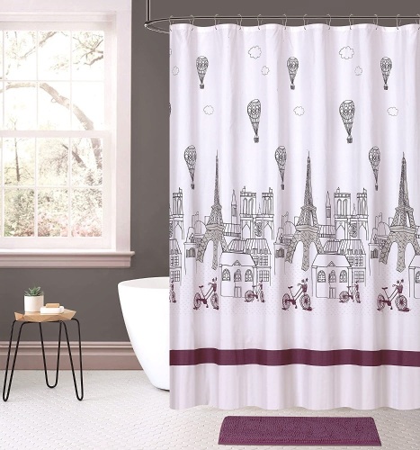 Indecor Shower Curtain and Bath Rug Set - Appears New - Lot 313