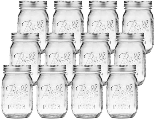 Tebery 12 Pack Ball Mason Jars 12 oz, Canning Glass Jars with Lids - NEW  - Lot 333