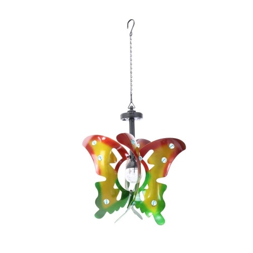 Hanging Solar LED Light, Spiral Spinner Design, Waterproof - Appears New  - Lot 334