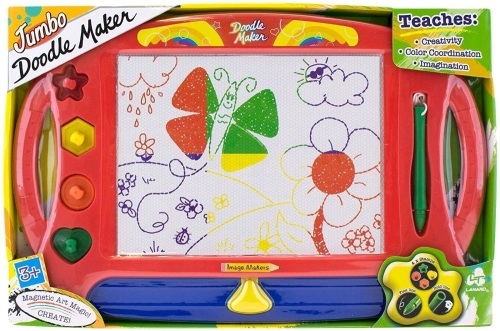 Jumbo Doodle Maker Multicolor Magnetic Sketcher with 4 Stamps and Drawing Pen - NEW - Lot 335