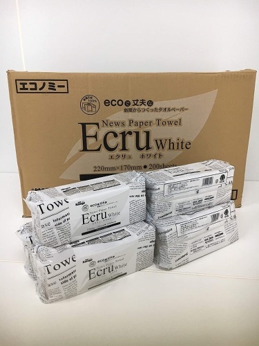 Case of Ecru White News Paper Towels, 42 Packs - NEW - Lot 342