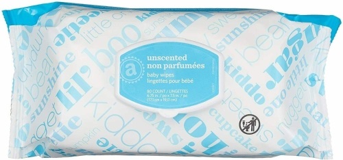 Case of Amazon Elements Unscented Baby Wipes, Flip-Top, 8 Packs of 80 Wipes - NEW - Lot 406
