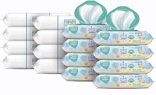 Pampers Complete Clean Scented Baby Wipes, 8 Pop-Top Packs and 8 Refill Packs of 72 Wipes Each - NEW - Lot 413