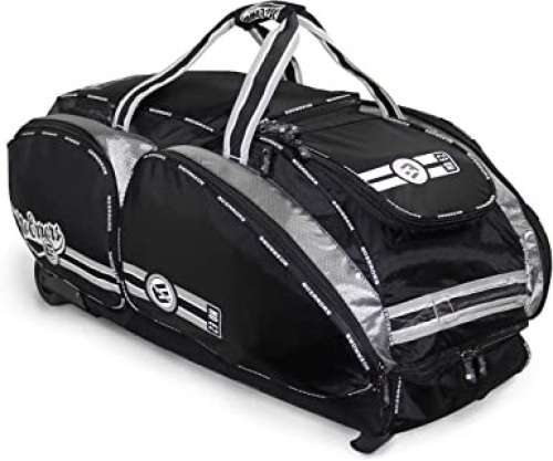 No Errors No E2 Baseball Equipment Gear & Helmet Bag with Fatboy Wheels, Black - Appears New  - Lot 420