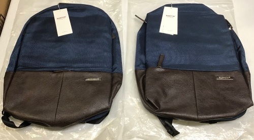 Lot of (2) Runpow Casual Backpacks, Navy Blue/Black - NEW - Lot 424