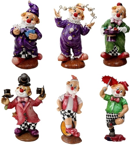 Decorative Collectible Clown Wall Decor, 6 Styles, 12" - Appear New - Lot 433