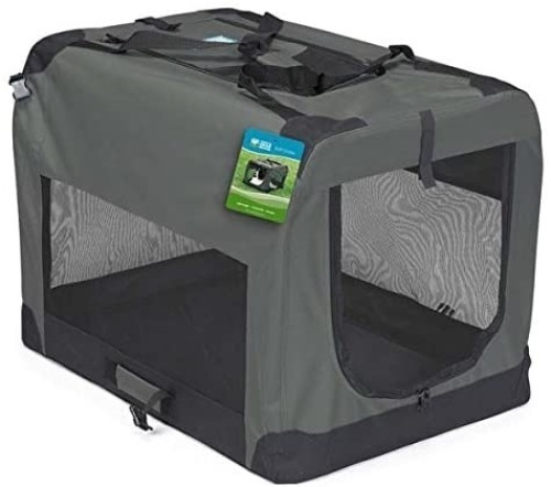 Guardian Gear Soft Sided Collapsible Dog Crate, X-Small 24" x 16" x 16", Charcoal - Appears New - Lot 448