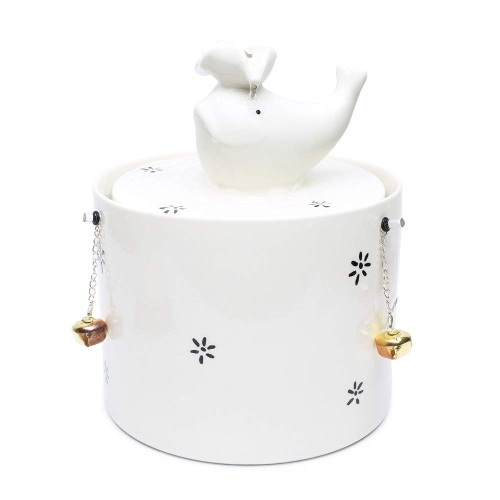 Lanyo Ceramic Cat Water Fountain, 2L, White - Appears New  - Lot 468
