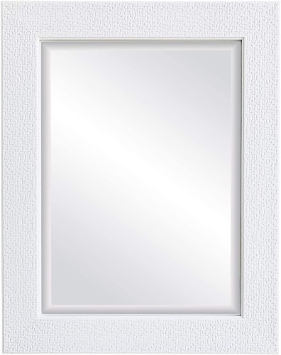 Oruii Decorative Mosaic Framed Wall Mirror, White, 22" x 28" - NEW - Lot 478
