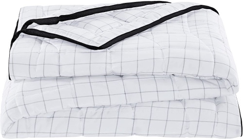 Miss Mila Anti-Static All-Season Grid Goose Down Alternative Quilted Comforter, Twin Size - Appears New - Lot 516