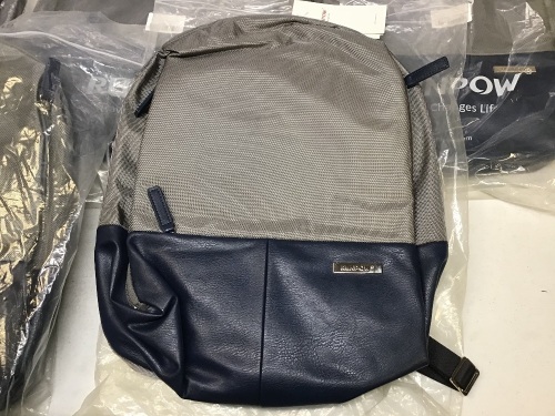 Lot of (5) Runpow Lightweight Backpacks, Grey/Navy - NEW - Lot 525