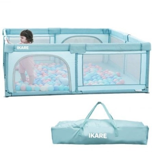 IKARE Extra Large Baby Playpen with Portable Carry Bag, Item May Vary Slightly from Picture - Appears New  - Lot 554