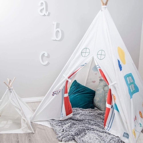 Bluenido 4 Pole Sunny Day Teepee Tent for Kids, 47" x 47" x 59" - Appears New - Lot 645