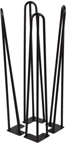 Set of 4 28" Heavy Duty 3 Rod Hairpin Table Legs, 1/2" Diameter - NEW - Lot 688