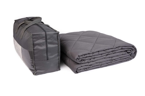 Finslep 15lb Weighted Blanket, King Size 80" x 87", Grey - Appears New - Lot 706