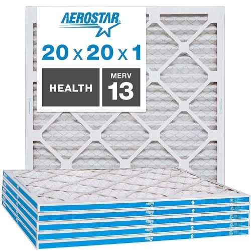 Aerostar Home Max MERV 13 Pleated Air Filters, 20" x 20" x 1", 6-Pack - NEW  - Lot 775