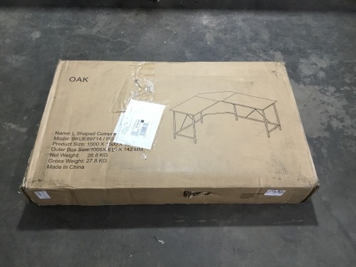 L Shaped Computer Desk - Appears New - Lot 307